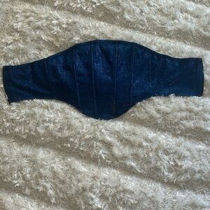 blue sparkly corset